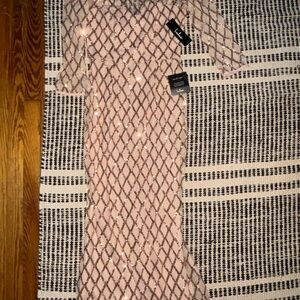 Lulus rose gold sparkly long dress